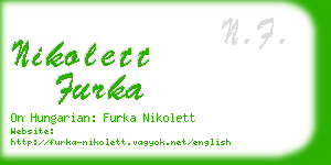 nikolett furka business card